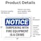 Signmission Tampering With Fire Equipment Is A Crime, 7 in W x Rectangle, Vinyl Decal OS-2PACK-NS-D-57-L-18522 - alternate 5